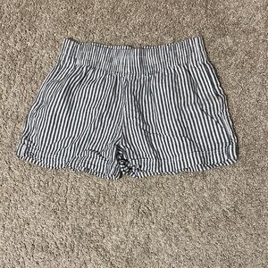 Old Navy Blue and White Striped High Waist Shorts